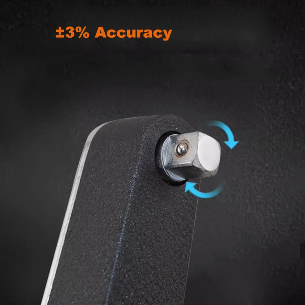 ThreeH Clé dynamométrique à cadran 0-100 Nm/0-73,76 ft·lb 1/2" Drive Precision Torque Meter Test Outil de mesure Clé Clé pour réparation de machines automobiles