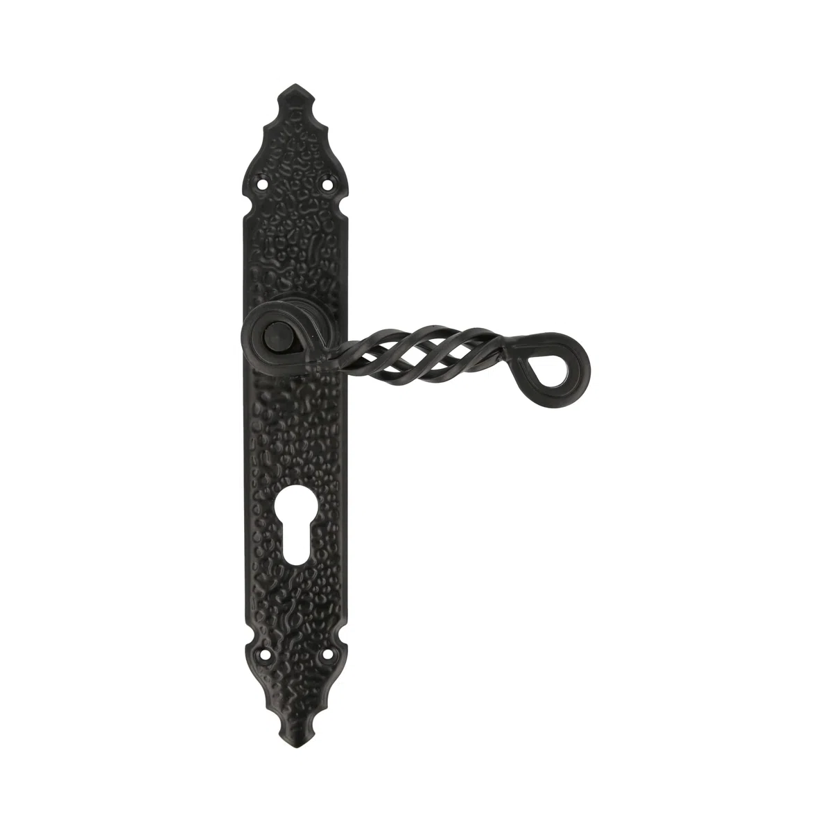 Amig - Ensemble de poignées de porte - Poignées avec rosace pour portes de passage - Design moderne et résistance quotidienne - Carré de 8 mm - Aluminium - Finition noire mate