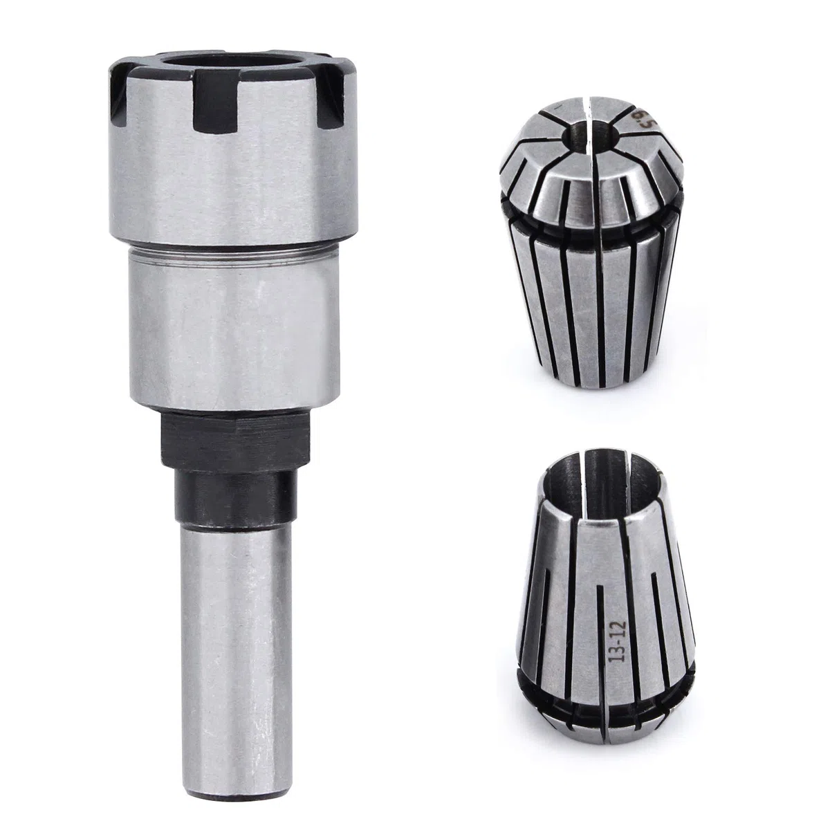 1/2" Tige ER20 Extension Rod de Collet de Routeur, avec 6.5 mm et 13 mm ER20 Ressort Collet Set Kit de Pince de Serrage pour CNC Machine de Gravure & Outil de Meulage