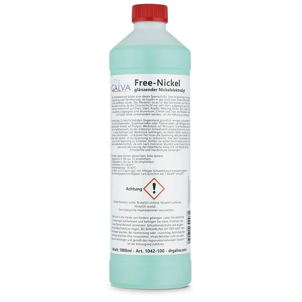 Free-Nickel 1000 ml - électrolyte de nickel brillant pour la maison