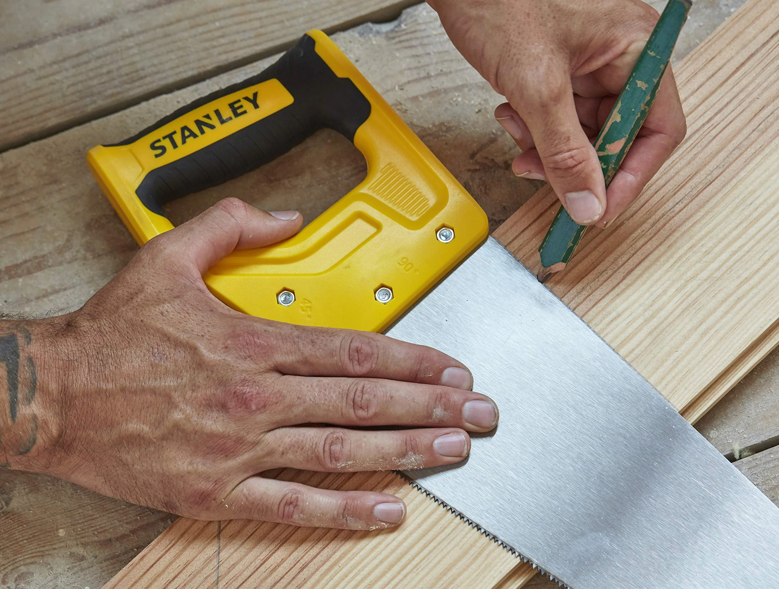 Stanley STHT20370-1 Scie Egoine Sharpcut coupe fine 450mm | Scie égoïne - Coupe fine - Stanley