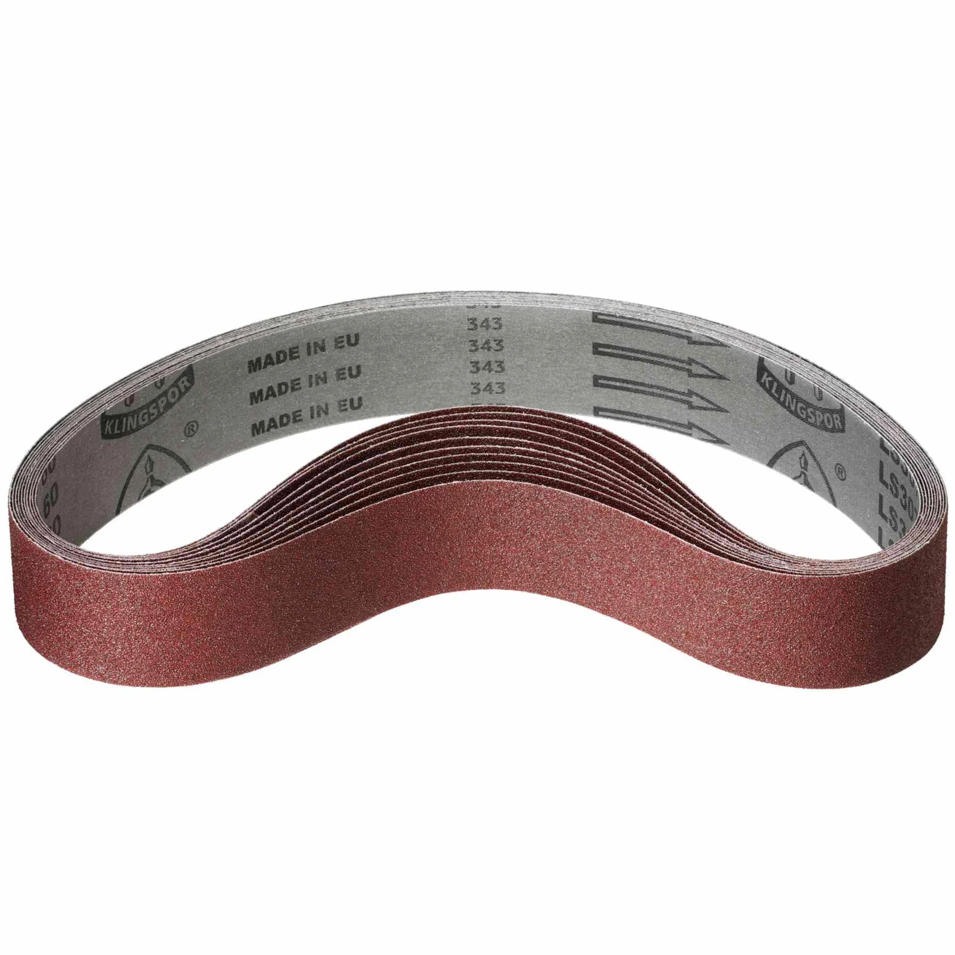 Bande abrasive LS307X - 45 x 710 mm - Grain P60 - Lot de 10 - Pour bois et métal - Support en tissu semi-flexible indéchirable - Bandes abrasives professionnelles pour machines d'affûtage