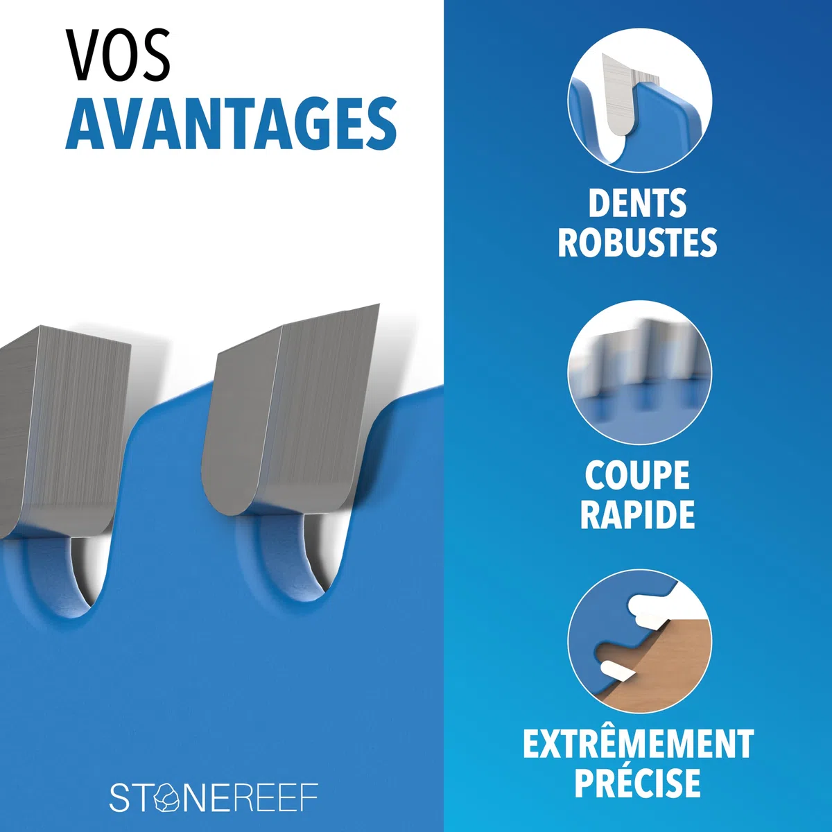 STONE REEF Lame de scie circulaire 254x30 mm avec adaptateur pour alésage de 20 mm, compatible avec scie plongeante et scie circulaire de Bosch, Makita, idéale pour le bois, le métal et l'aluminium