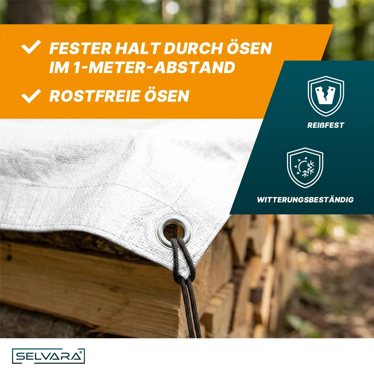 Bâche de Protection extérieure 140g/m² | Bâche Premium Line 4m x 4m | Bâches Multiusage Blanches | Anti-déchirure et Protection UV | Bâches en polyéthylène avec œillets I Large Choix de Tailles