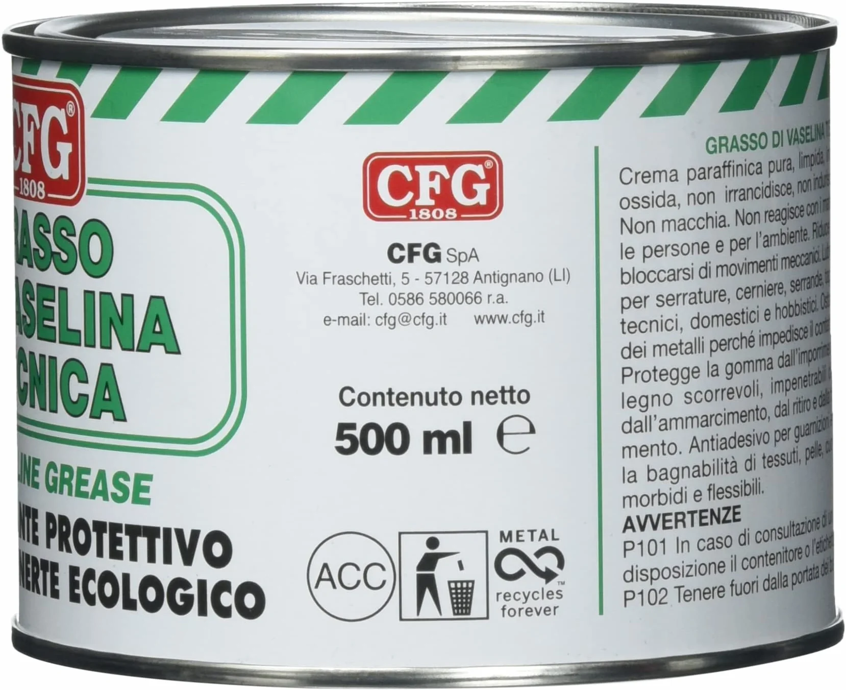 Graisse de vaseline technique de 500 ml.