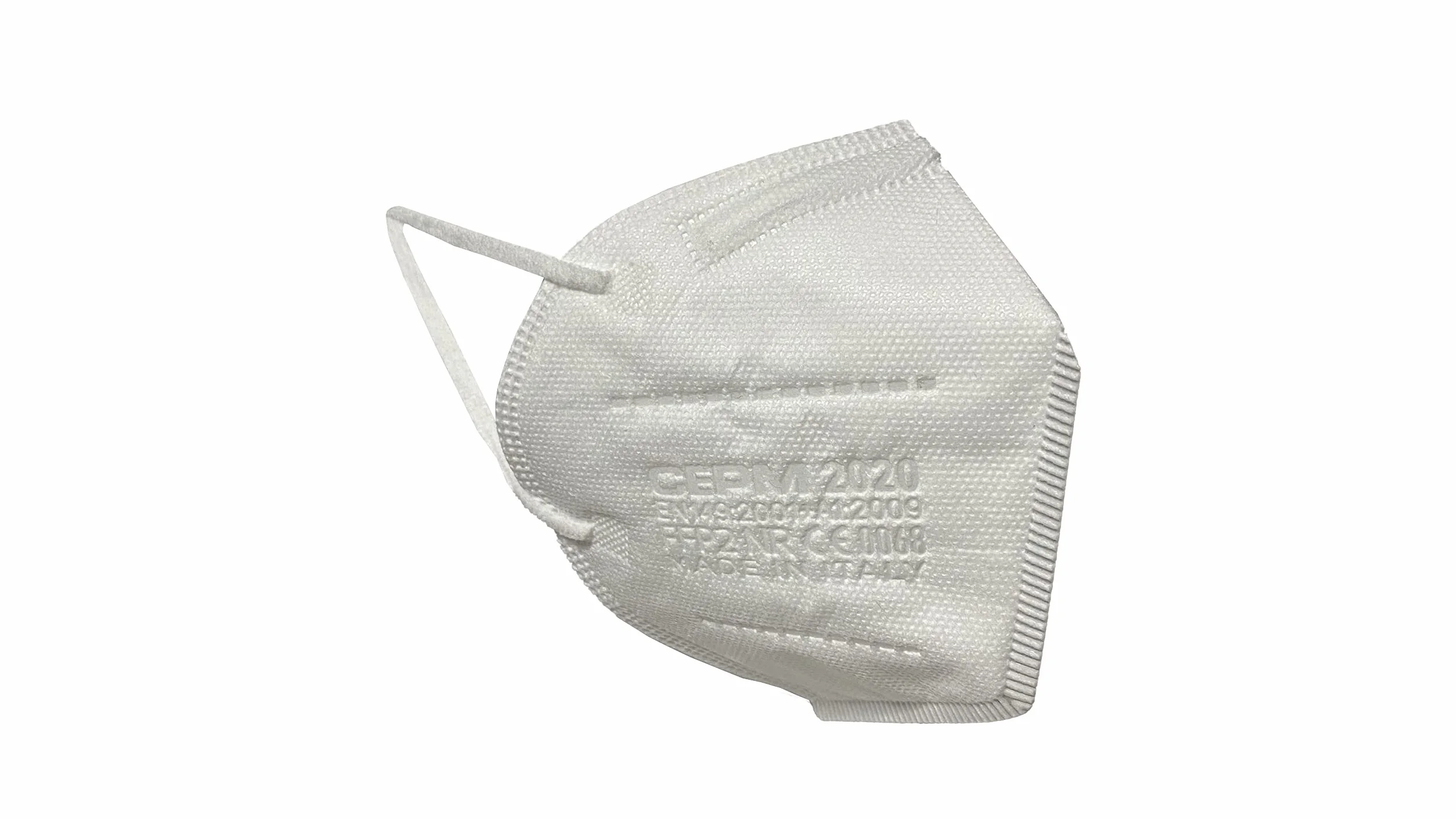 Gima CEPM Comfymask Masque Filtrant FFP2 NR, Fabriqué en Italie, 5 couches, Couleur Gris Clair, Barrette Nasale Conformable, avec élastiques, certifié EPI, 20 Masque dans des sachets de 2 pièces