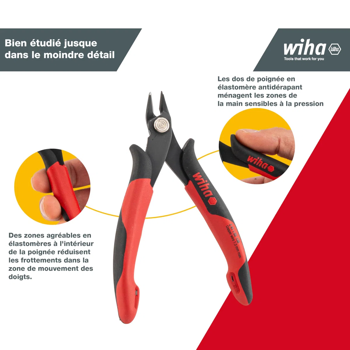 WIHA 26818 - Alicates de corte diagonal Electronic Z 41 1 03 138 mm Electronic Cod. Z41113803