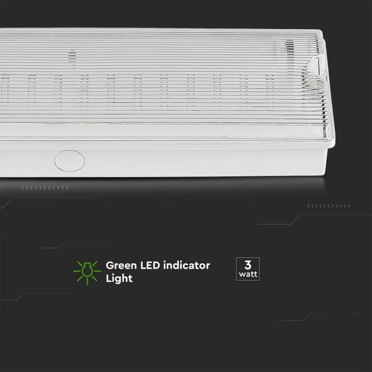 V-TAC Lampe de Secours LED 3W pour Plafond et Mur - Éclairage de Sortie de Secours avec Batterie - Autonomie 3 Heures - IP65 - Lampe pour Issue - Exit - 4 Signalisations Incluses - Lumière 4000K