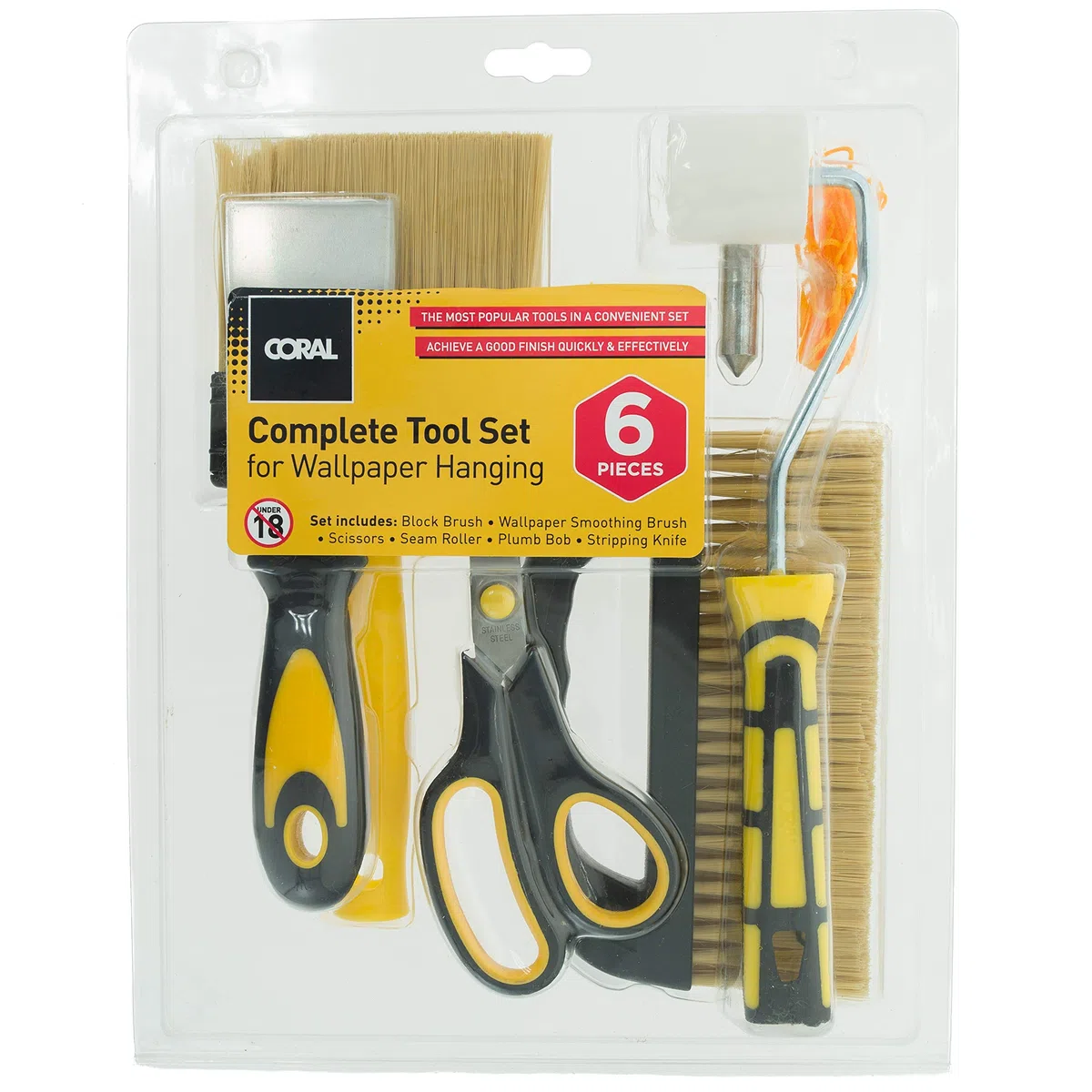 Coral 10321 Task Partner Kit de papier peint Avec brosse à encoller et outils pour papier peint 6 pièces