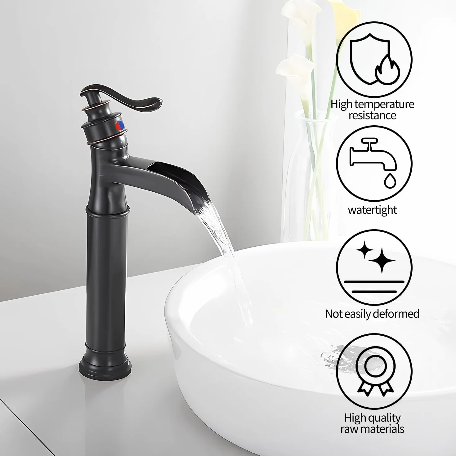 Cartouche Céramique Mitigeur 35mm Cartouche de Rechange en Ceramique Adapté au Robinet de Cuisine Robinet de Douche et au Robinet de Lavabo