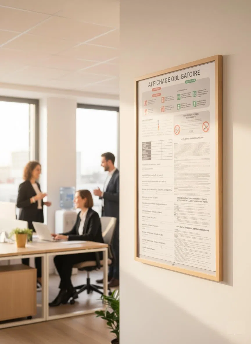 Affichage Obligatoire Entreprise 2026 - Pack Conformité: Panneau A3 Code du Travail + Affiche A4 Consignes Sécurité & Évacuation + Sticker A5 Interdit de Fumer - Kit Adhésif Complet, Fait en France