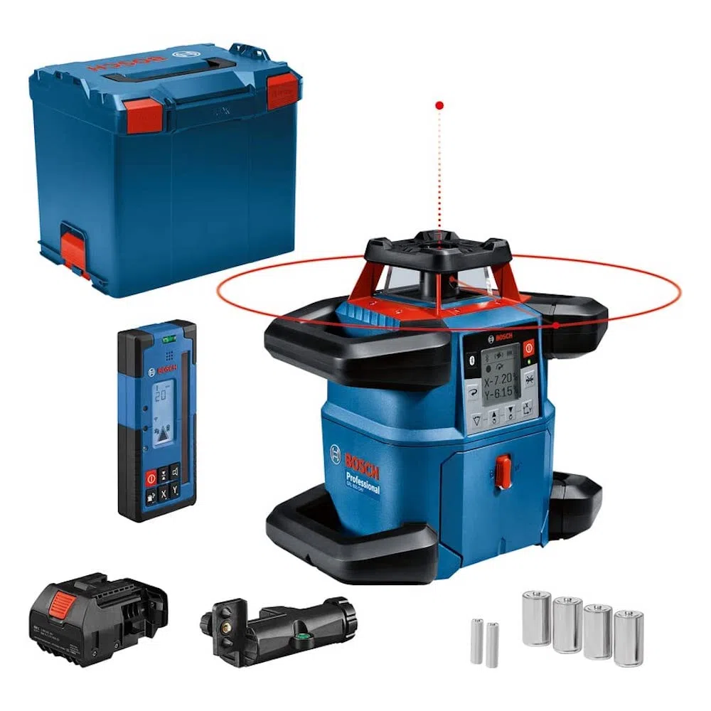 Bosch Professional Niveau laser rotatif 18 V GRL 600 CHV (avec fonction application, portée de fonctionnement : jusqu'à 600 m, dans un étui de transport)