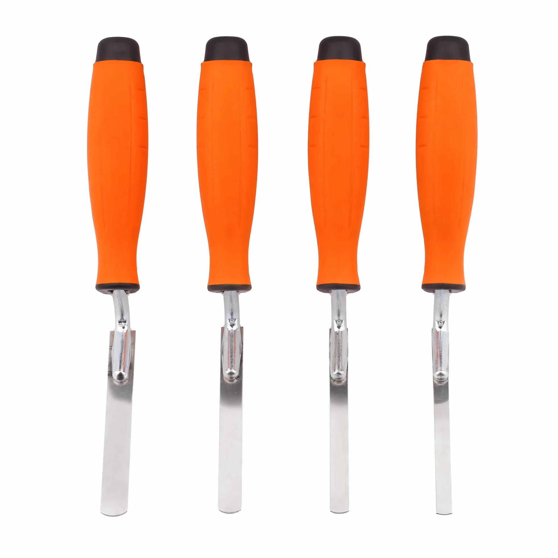 Mivos Lot de 4 truelles à Joints en Acier Inoxydable - Largeur 8 10 12 14 mm - avec poignée Souple et Lame Flexible en Acier Inoxydable - Truelle à Joints pour jointoiement Briques et Briques de