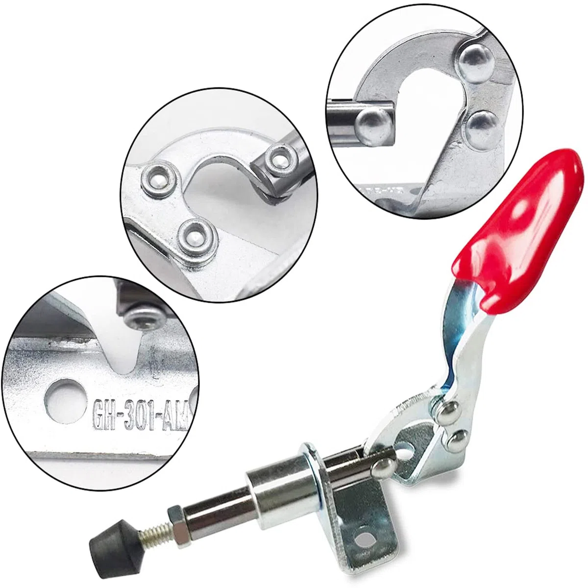 5 Pcs Pince Horizontale, Outil à Main à Action Push-Pull, Dégagement Rapide Basculer La Pince, Pour Le Fonctionnement De La Machine, La Menuiserie, Le Soudage (Force De Serrage De 45 Kg)