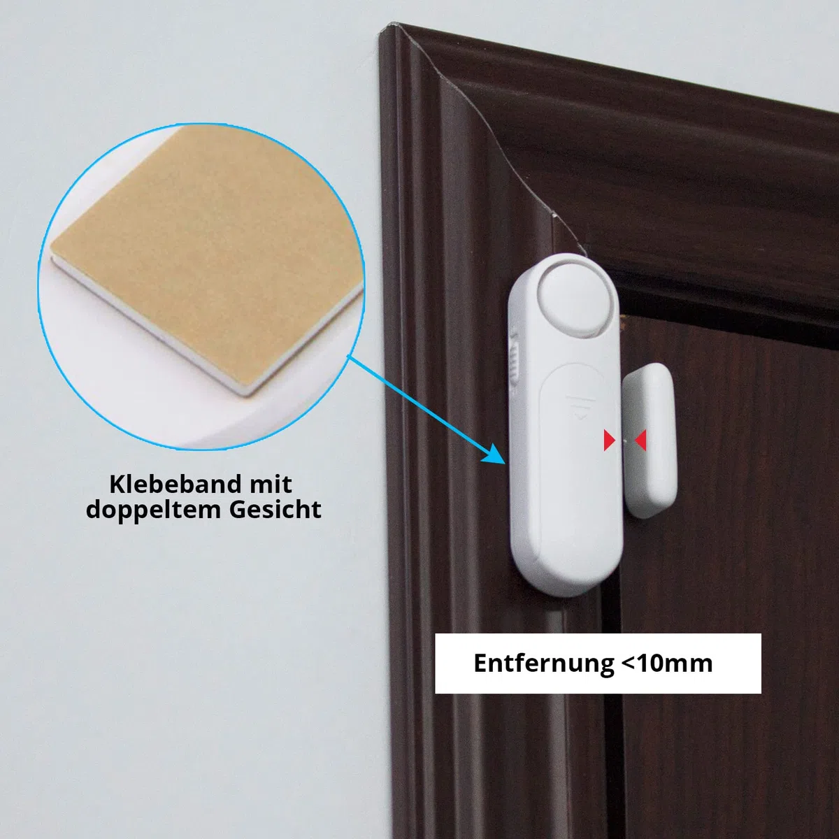 TOWODE Alarme de Porte, Alarme sans Fil 120dB pour Porte, Fenêtre et Détecteur de Contact avec Télécommande 3 Modes pour la Sécurité