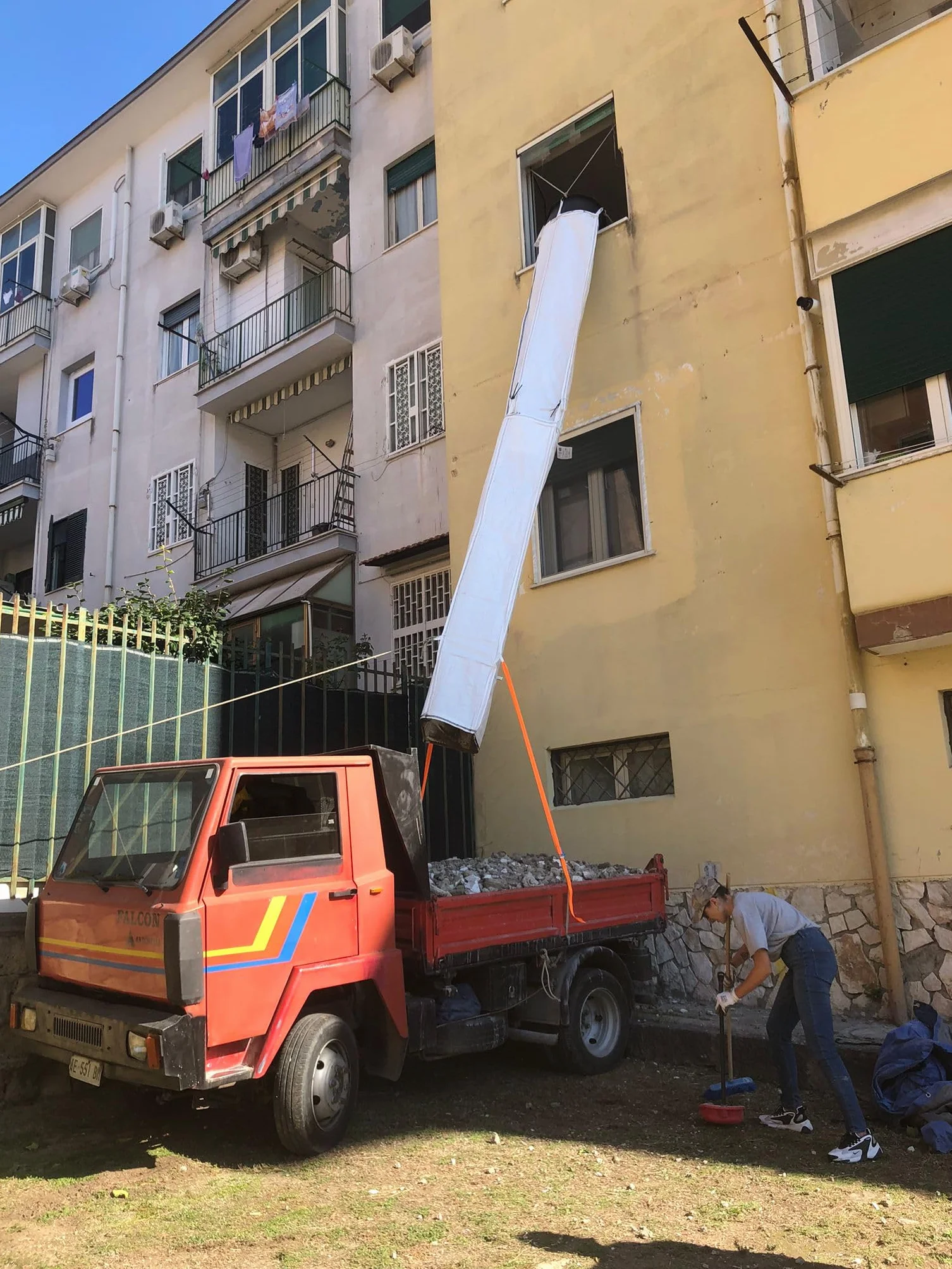 Ensemble 6m Goulotte à Gravats Flexible (STORTSLURF®) - Goulotte de Chantier - goulotte d'évacuation