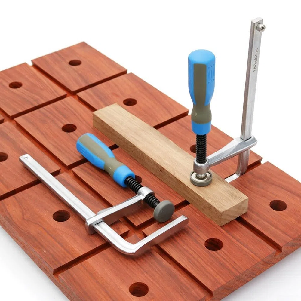 Lot de 2 pinces à queue d'aronde en métal avec bras coulissant renforcé pour divers projets de travail du bois, Serre Joint Rail de Guidage, robustes pince à bois pour rail de guidage