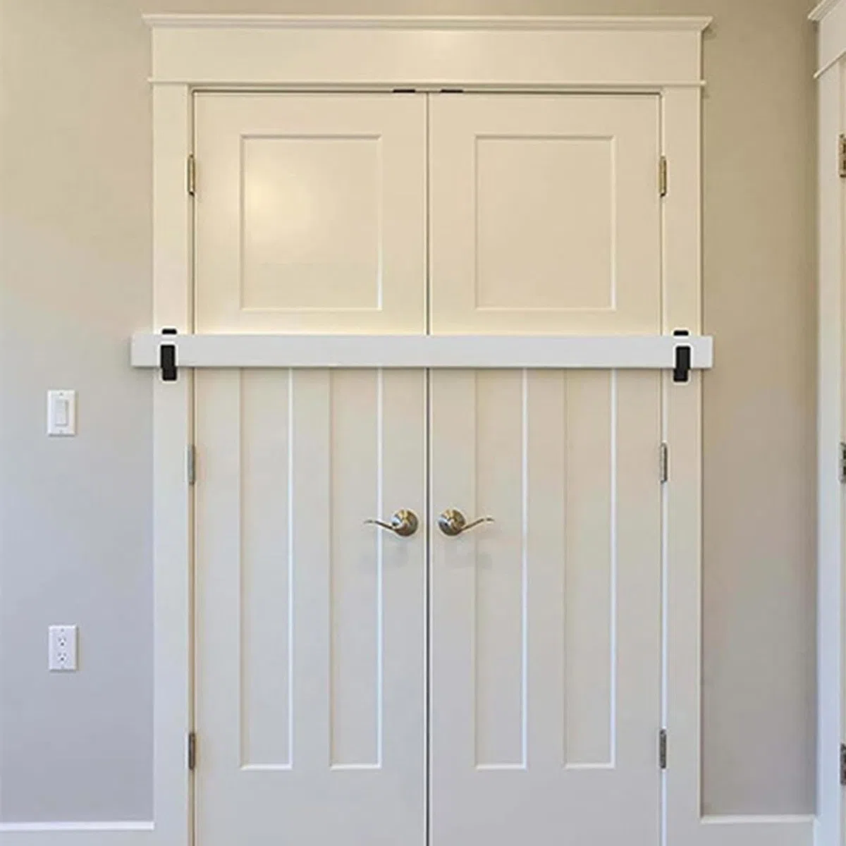 Barre de sécurité pour abri de jardin | Support en U en acier | Barre de sécurité robuste pour abri de jardin, barre de porte antivol pour porte d'abri de jardin, 5 x 10 cm, dispositif de sécurité