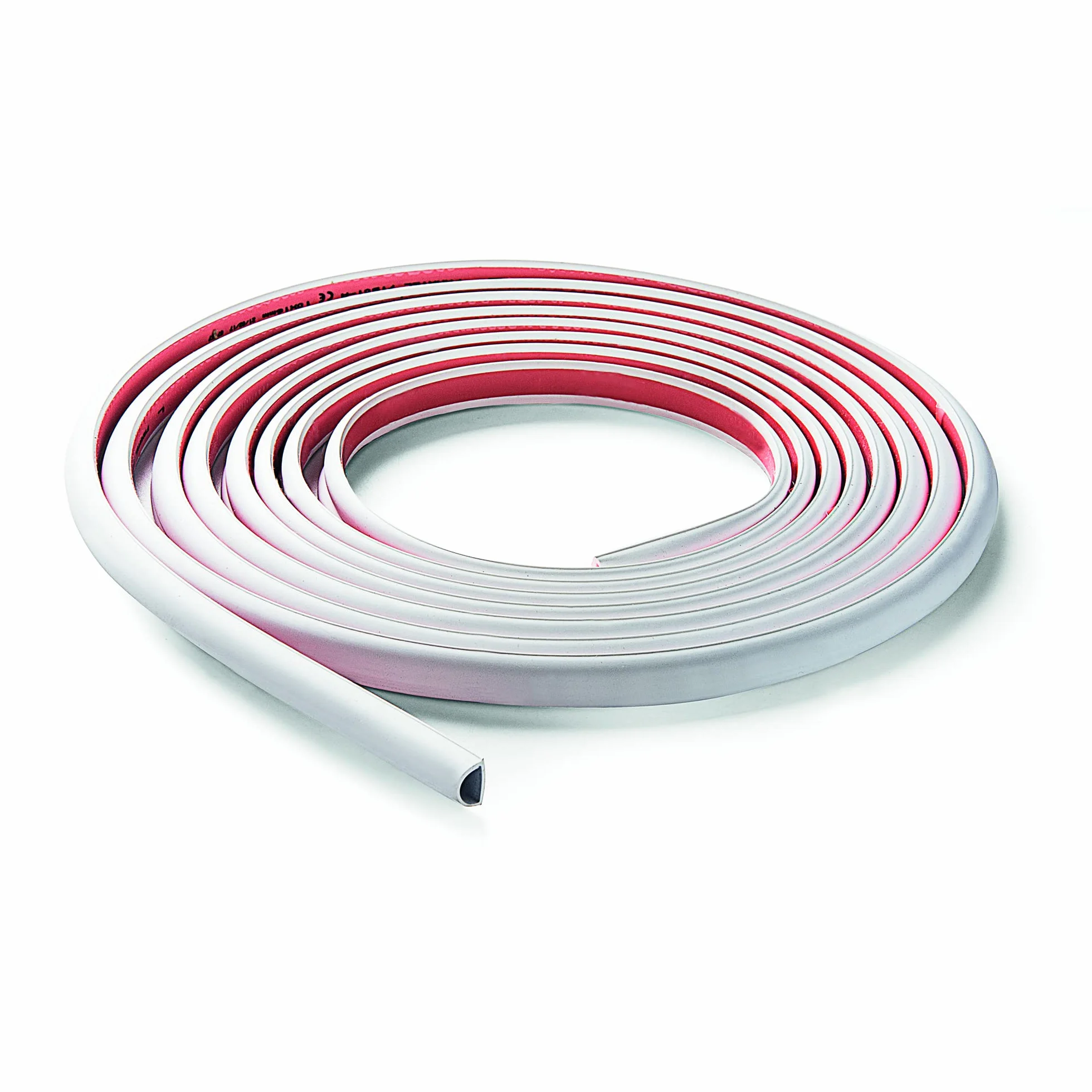 FAMATEL — Canal de câble flexible | Avec ruban autocollant | 5 mètres | 12,8 mm x 15 mm | Installation facile | Ruban autocollant déjà intégré | Gris