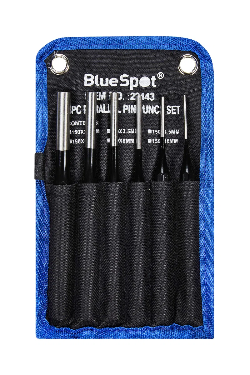 Blue Spot 22443 parallèle Chasse-goupille, Noir, Lot de 6 pièces
