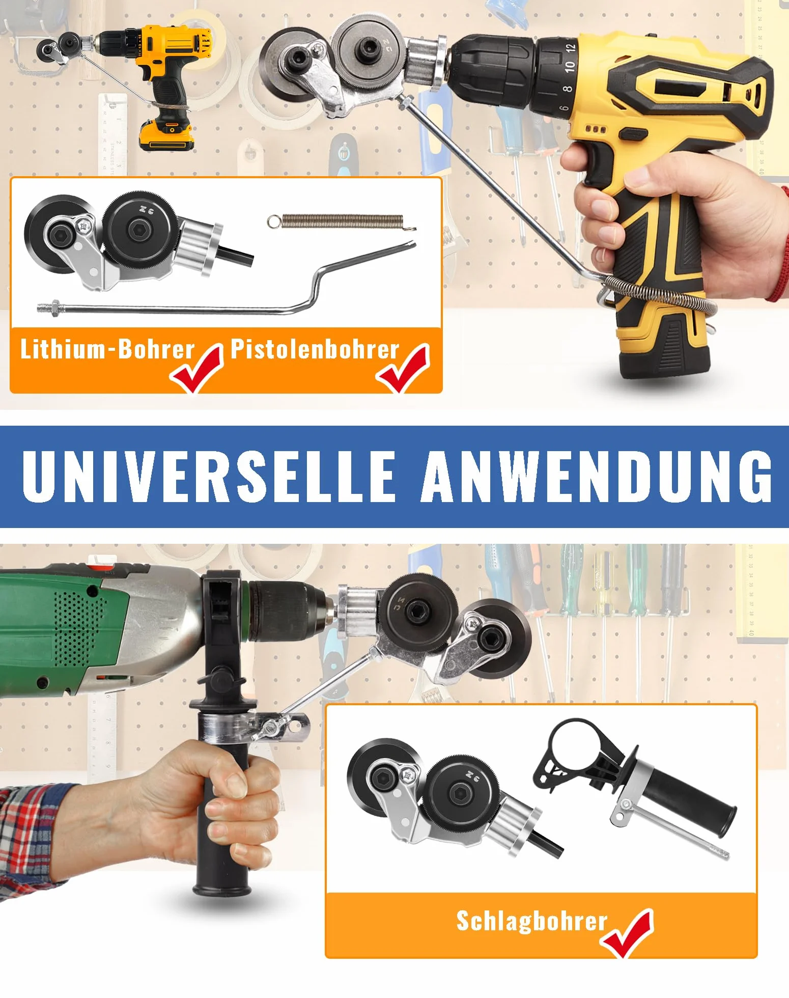 Grignoteuse à Tôle Électrique - Cisaille à Métal pour Perceuse - Accessoire de Coupe Métallique Universel Outil de Découpe pour Tôle Fine et Moyenne