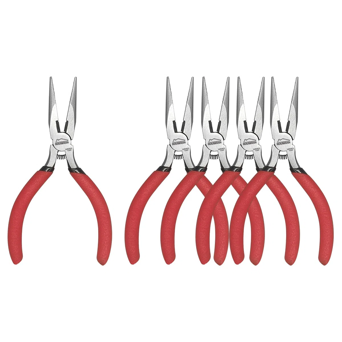 Mini Pince à Bec long,127mm, 5 Paquets,Pince à Bec,Ensemble de Pinces à Bijoux, Pince Plate à Bout Rond, Pince électronique à Bec Effilé, Petite Pince à Bec pour la Fabrication de Bijoux