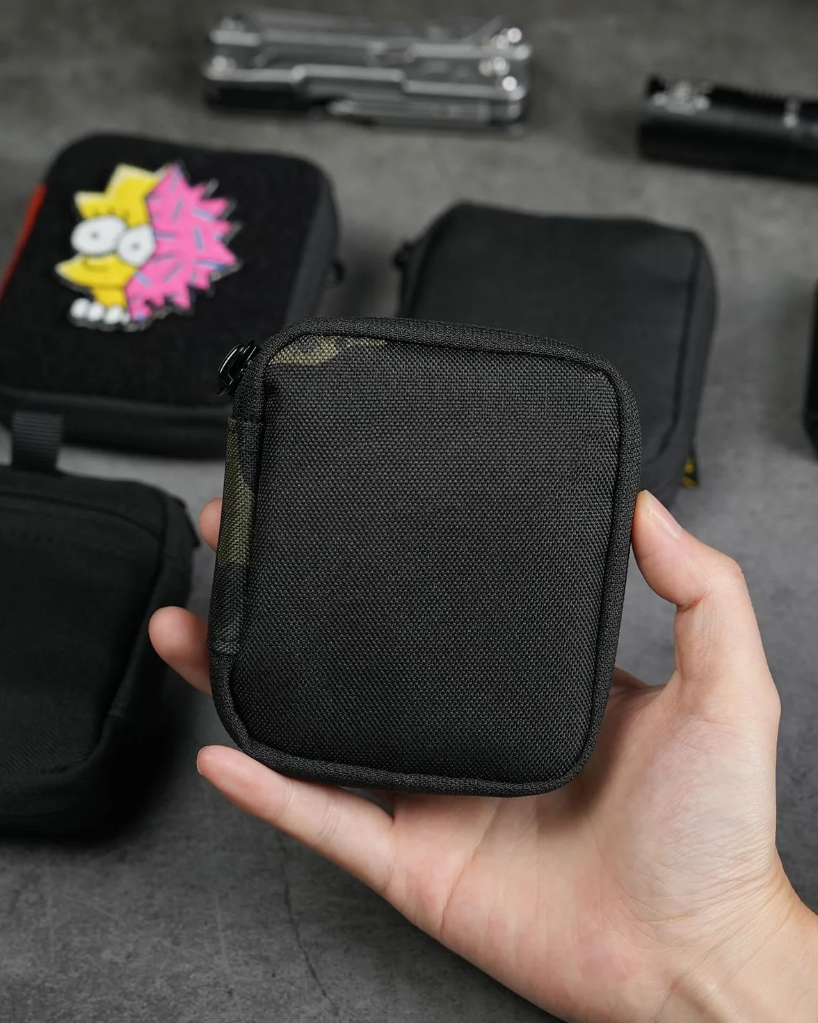 VIPERADE VE34 Mini Pochette EDC, Petite Sacoche pour Outils de Poche et multitools, Pochette EDC compacte Servant de Mini Portefeuille pour Homme