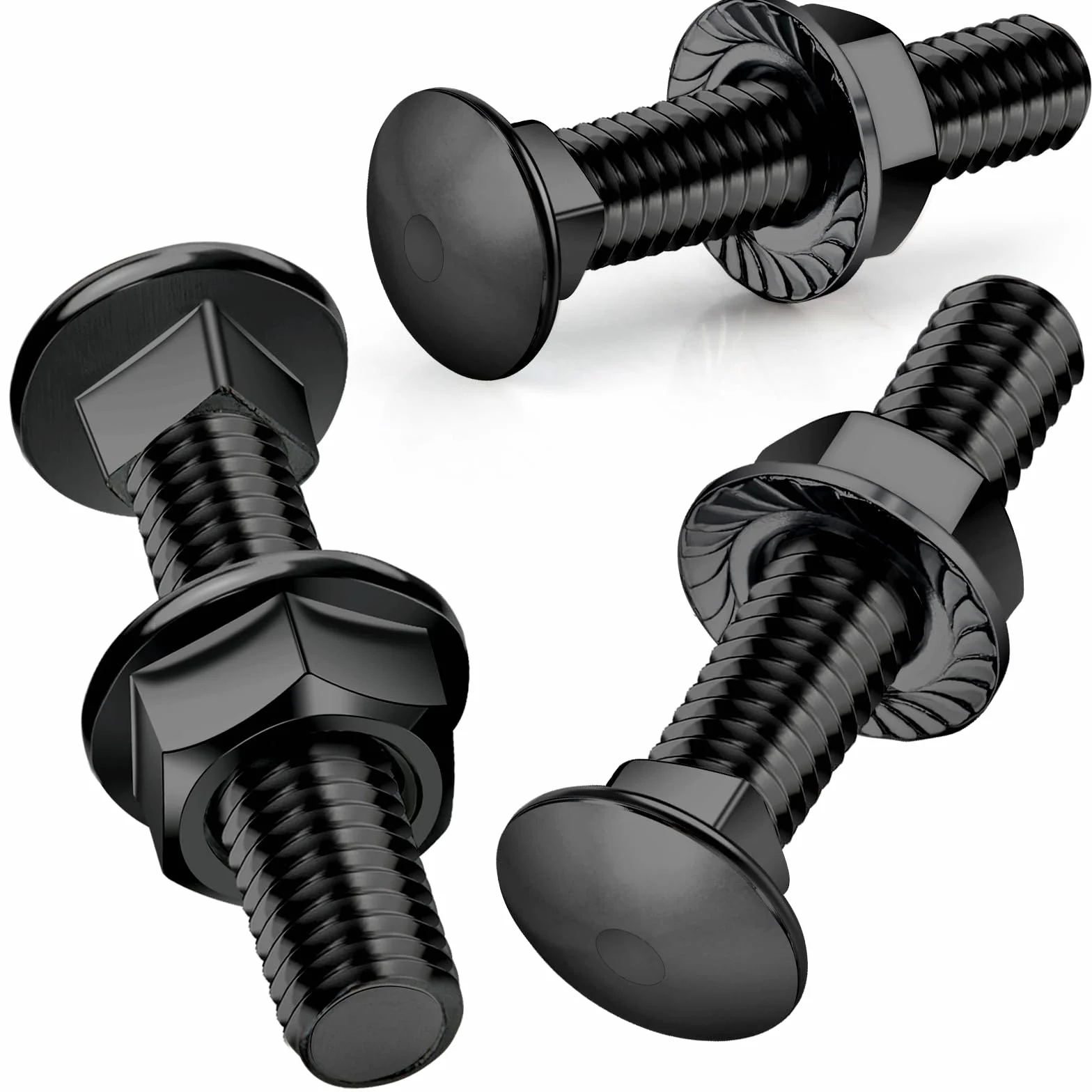 SWTYExt 25 Pièces Boulon M8x60mm Carrosse Boulons Acier Inoxydable 304 avec Ecrou M8 DIN 6923 pour Bâtiment Machines Industrielles Automobile Motos Décoration Maison