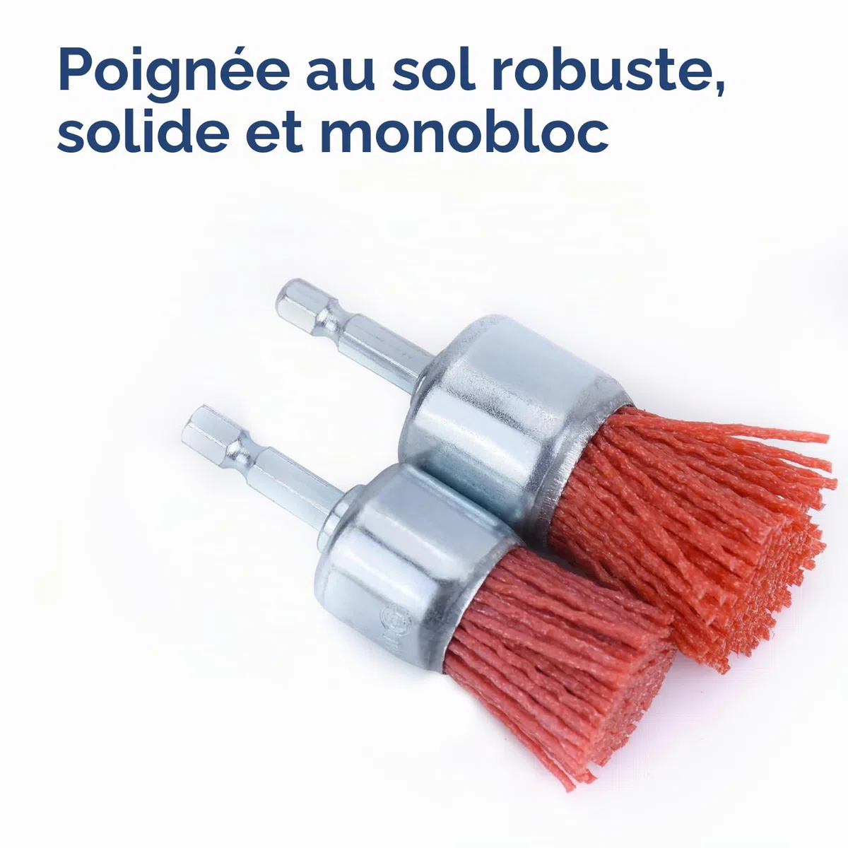 Brosse en nylon - Lot de 7 brosses en nylon pour perceuse avec tige 1/4 tige en nylons - Meuleuse d'angle - Brosses abrasives pour enlever la rouille - Couleur