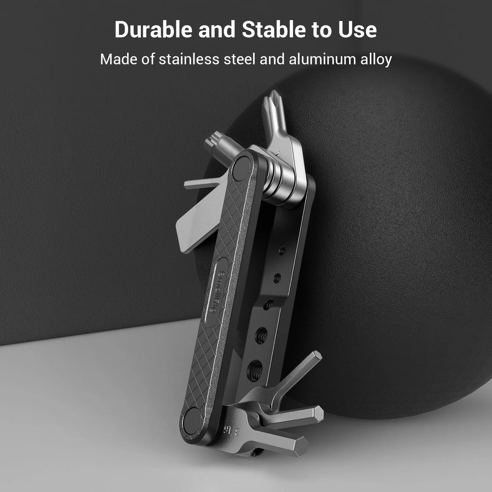 SMALLRIG Ensemble d'Outils Pliants avec Tournevis et Clés Hexagonales, Sept Outils Fonctionnels Inclus, Noir - 4681