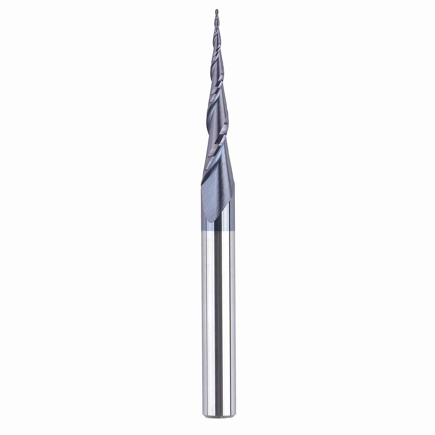 SpeTool Fraise Conique Fraise Defonceuse 6mm Rayon de 0,25 mm Fraise CNC en Carbure de Tungstène 5,2 Degrés avec Revêtement TiAIN pour la Gravure et la Sculpture en 2D et 3D dans le Travail du Bois