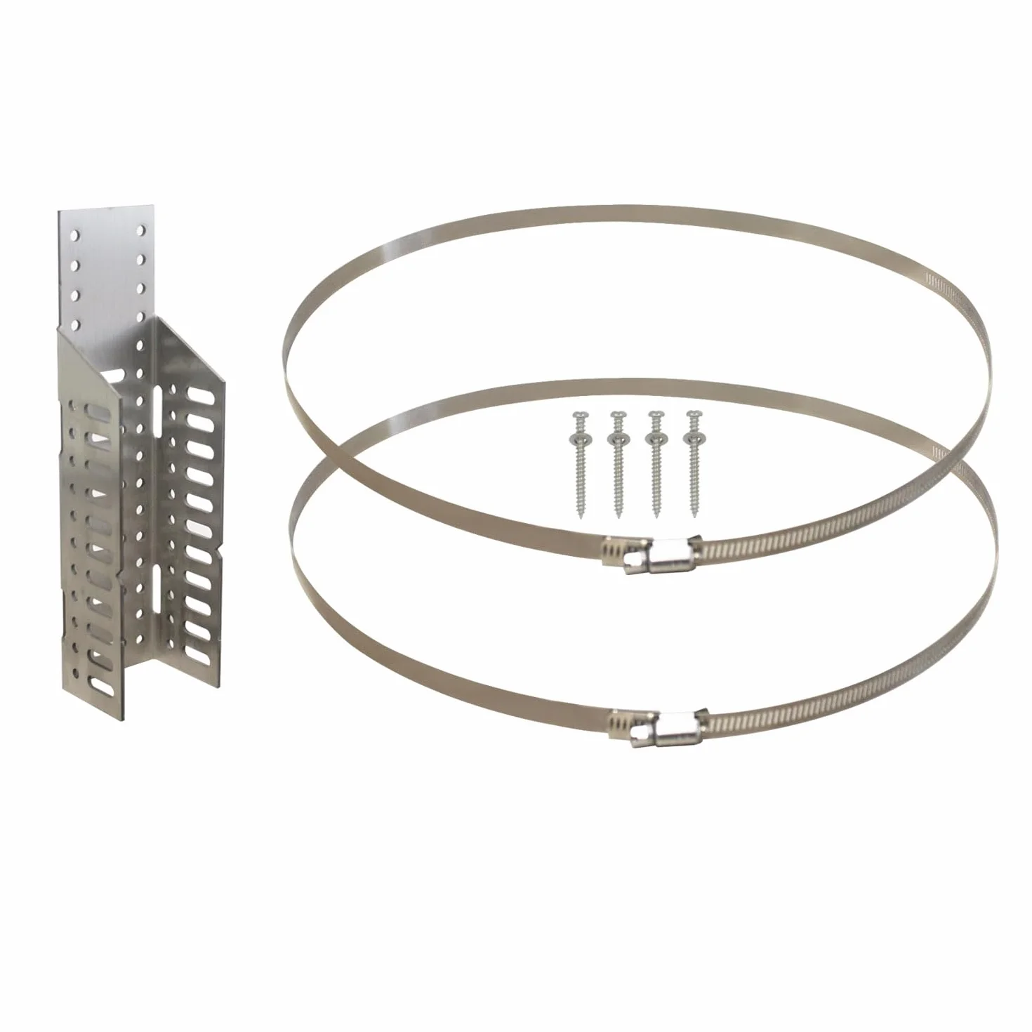 Support mural pour vase d'expansion sanitaire et chauffage fixation pour ballon d'eau chaude et pression kit complet universel avec bande de acier inoxydable serrage réglable (2 pcs)