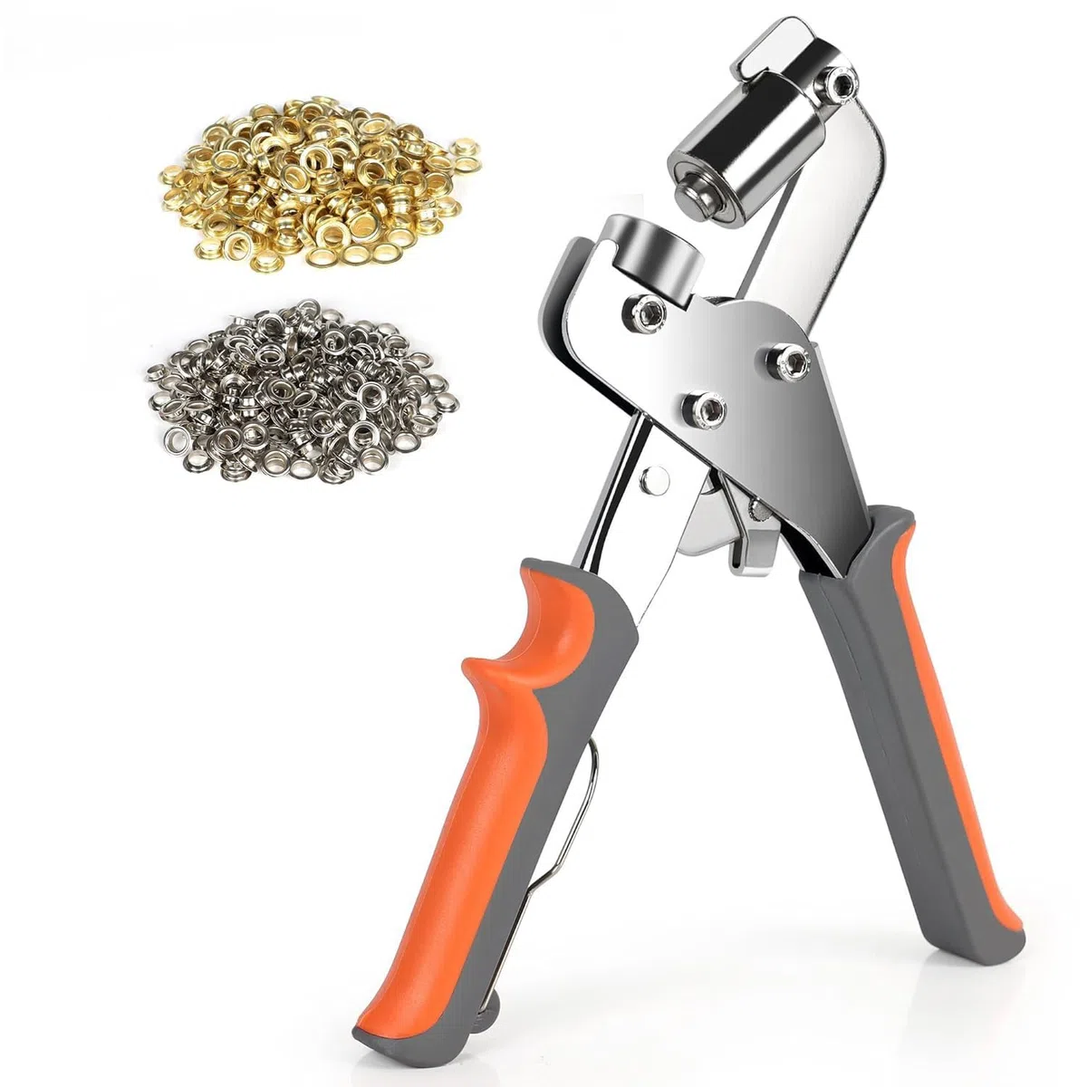 Kit d'outils pour œillets, 10 mm, pince à œillets en métal, outil de perforation pour bâches en cuir, sacs en papier, PVC, avec 300 œillets en aluminium