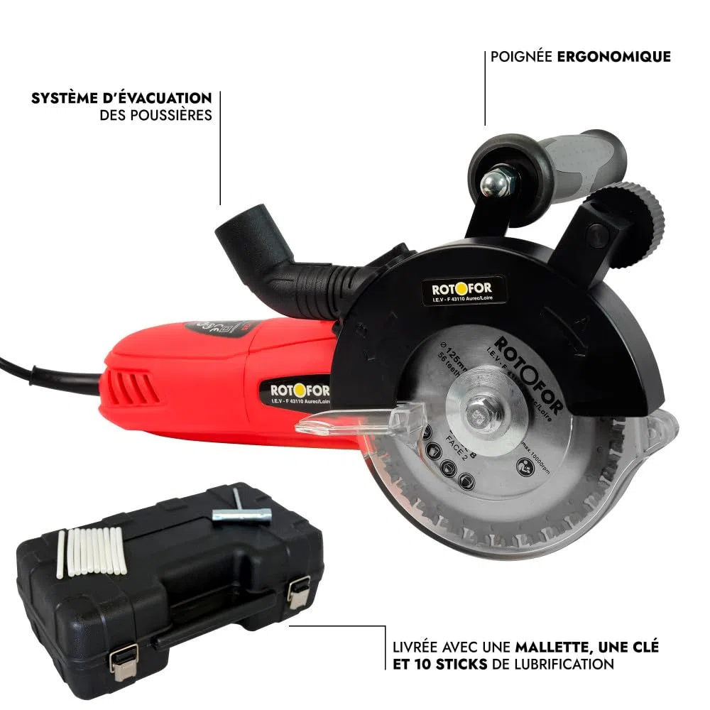 Scie circulaire double lame multi-matériaux 125 mm