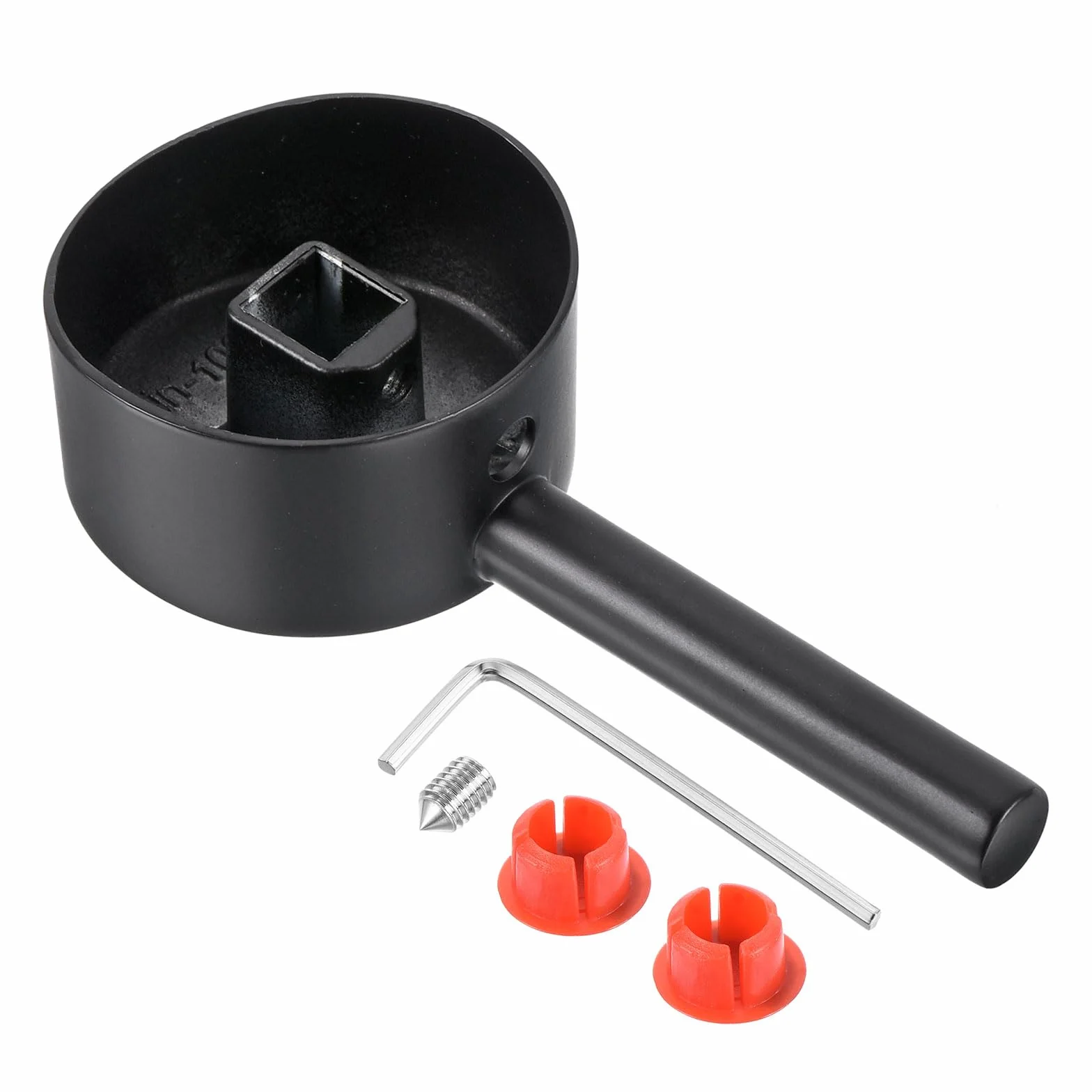 uxcell Poignée de robinet à levier unique pour cartouche de 40 mm, poignée de robinet de rechange en alliage de zinc pour cuisine, salle de bain, douche, 10,9 x 4,6 cm, noir