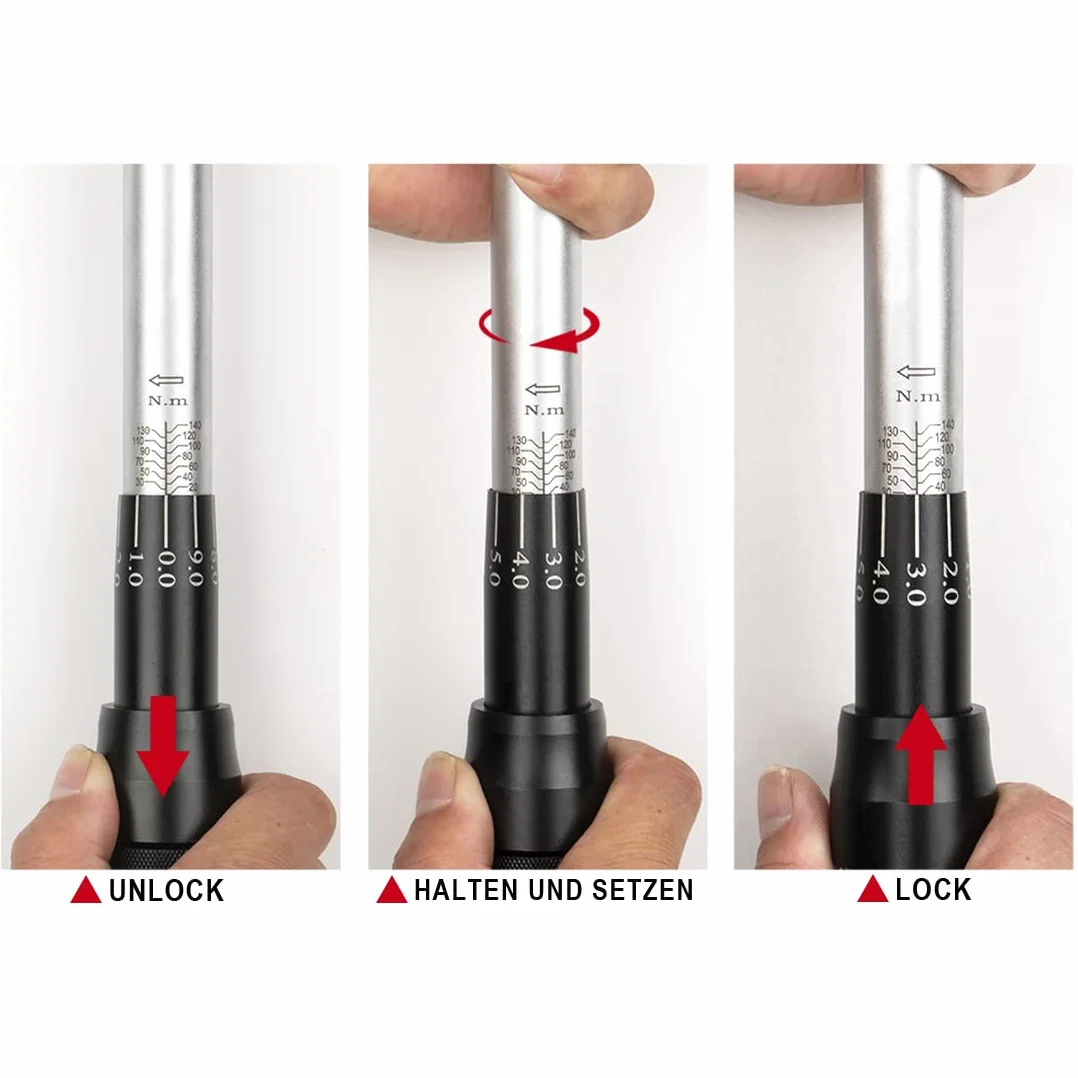 Awang Clé dynamométrique 3/8", 20-140 Nm pour voiture, moto, vélo, précision d'erreur ± 3 %, 72 dents