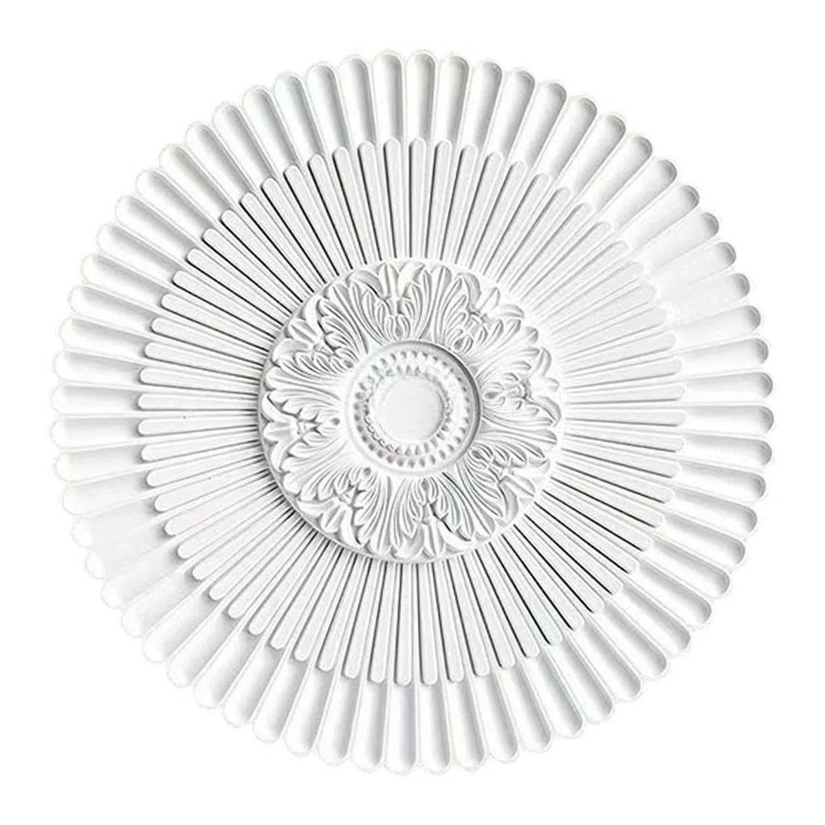 LOVIVER Rosace de plafond en polyuréthane, pour luminaires, style moderne et, plaque décorative ronde pour salon, hôtel ou bibliothèque, Diamètre 40cm