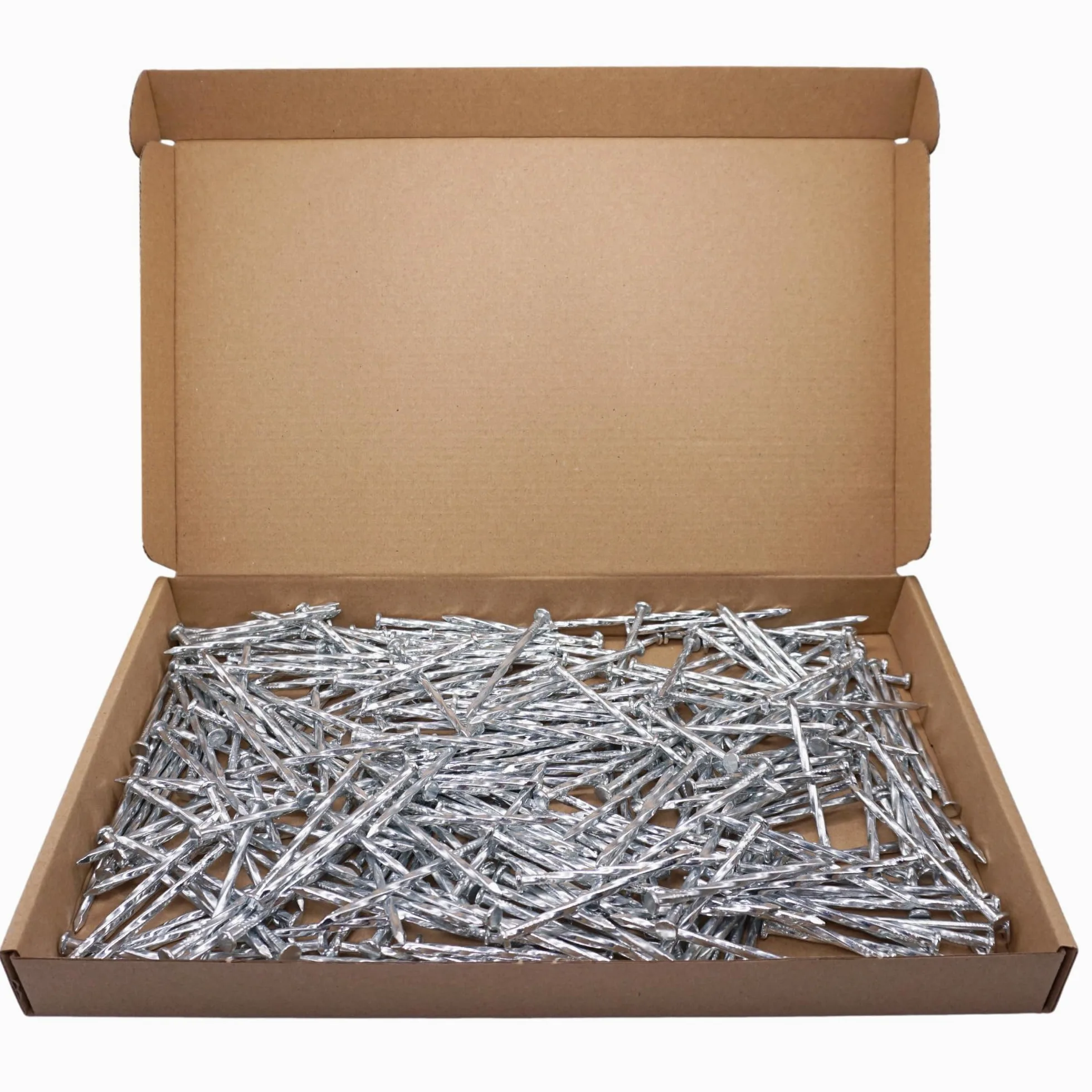 SKIR'CO Lot de 300 clous carrés torsadés en acier zingué pour le travail du bois 3,8 x 70 mm