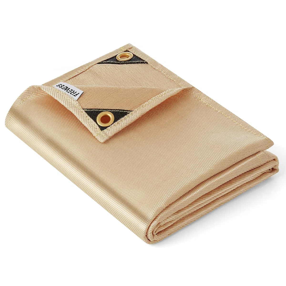 Couverture de soudure robuste en fibre de verre résistante à la chaleur avec œillets en laiton, tapis de soudure multifonction pour barbecue, fumoir, camping, utilisation industrielle (1,2 x 1,8 m)