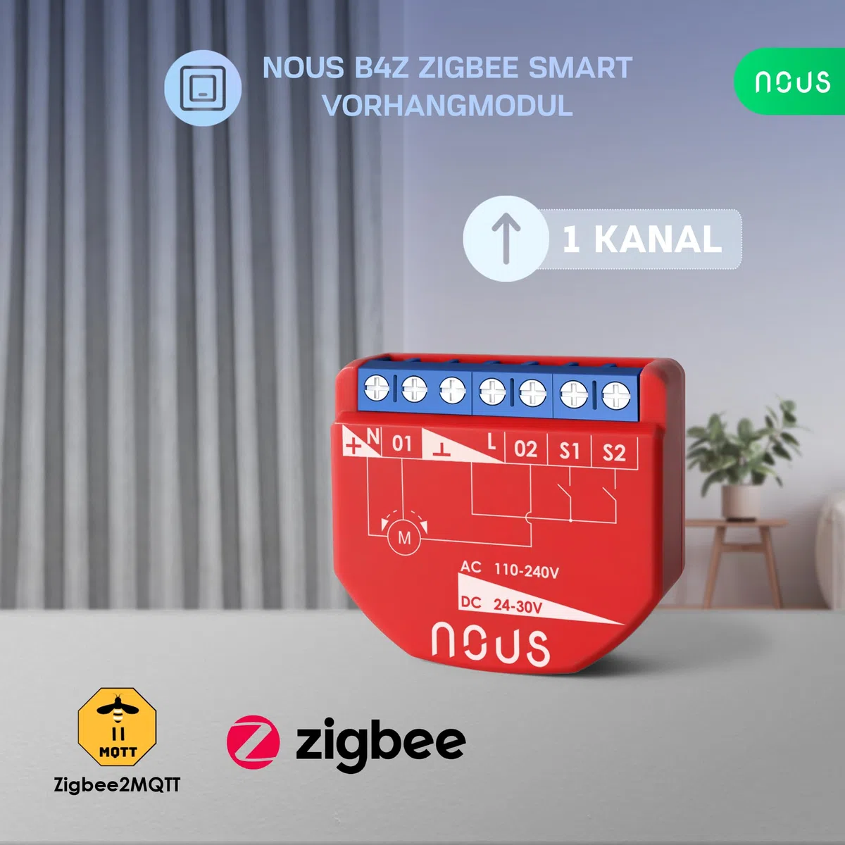 ZigBee Contrôleur intelligent aveugle, AC 16A/DC 10A, passerelle ZigBee 3.0 requise, compatible avec Alexa, Google Assistant, Zigbee2MQTT, Home Assistant, Tuya Smart Life, contacts secs