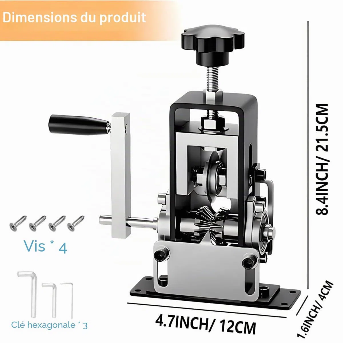 Denudeuse de Cable Electrique Manuelle, Machine a Denuder le Cuivre Les Fils avec un Diamètre de Dénudage de 1 à 25 mm, Pince a Denuder Adaptée Aux Fils de Cuivre, Fils D'aluminium