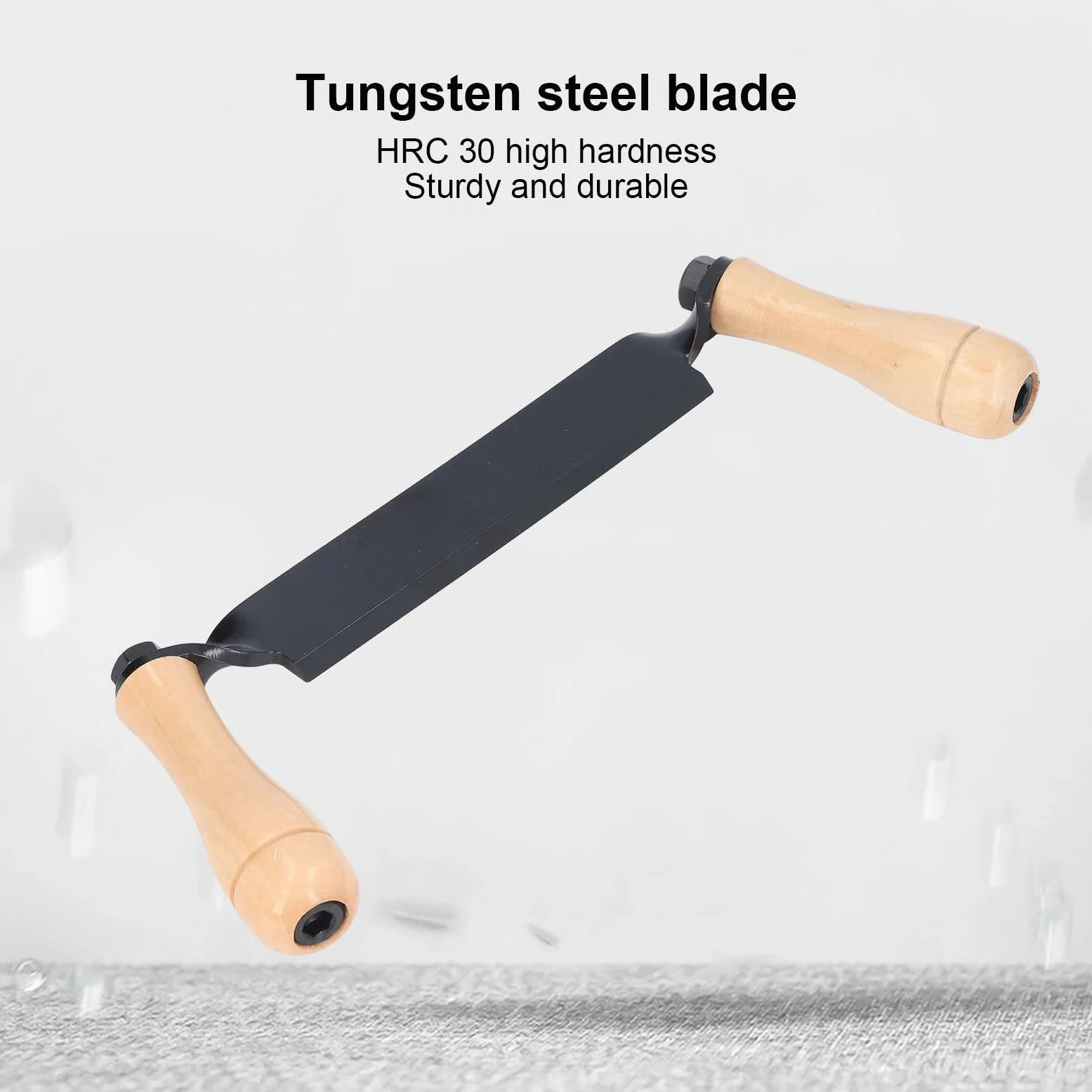 Couteau à écorce Lame En Acier Au Tungstène Manche En Bois éplucheur D'écorce de Rasag Couteau à Tirage Incurvé Pour Charpentiers En Bois Tourneurs (8 pouces)