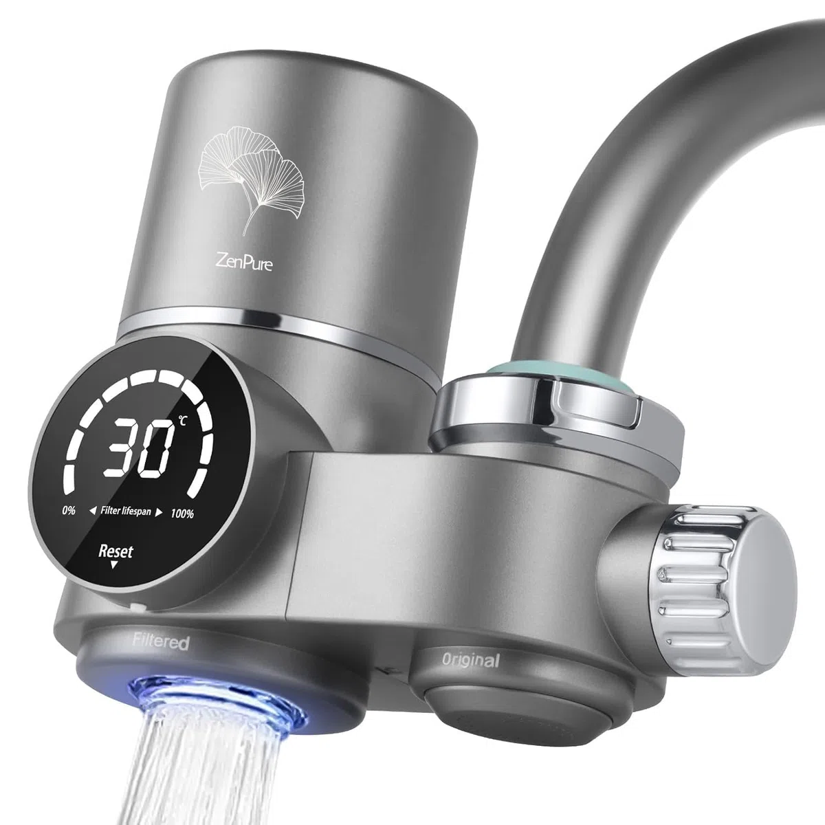 Zen Pure – Filtre Eau Robinet LED | Purificateur d’Eau Potable | Anti-Calcaire | Charbon Actif | 6 Étapes | Installation 30s | Cartouche Remplaçable – UniversZen