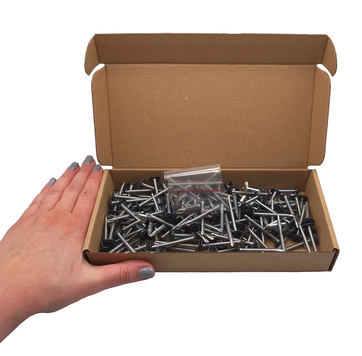 SKIR'CO (150 pièces) Vis Autoperceuses Peintes 4,2 x 40 mm, Vis Tôle, Tête Bombée Modifiée PH (Gris Anthracite RAL 7016)