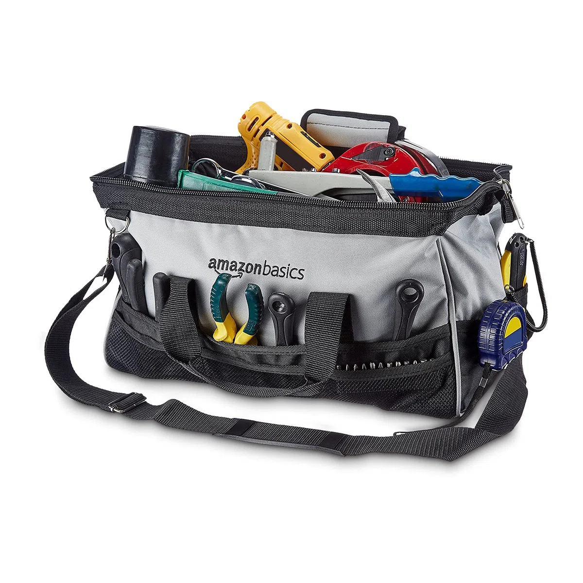 Amazon Basics Sac à outils, 40.6 cm, Gris,noir