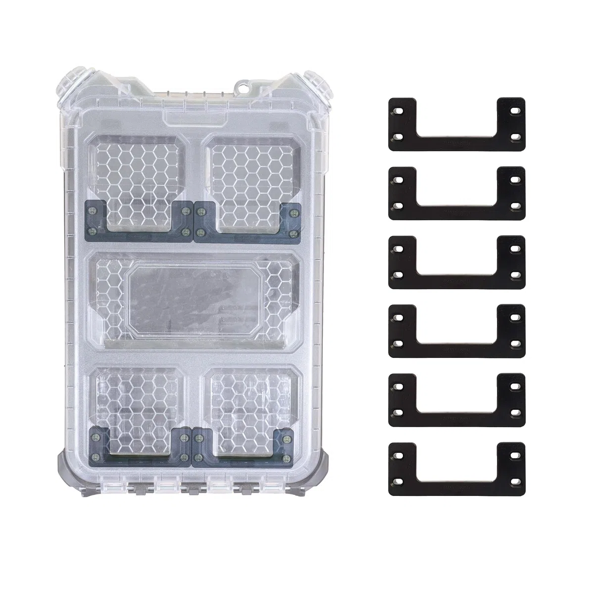 StealthMounts Packout Équerres de Fixation (6 pièces) | Système de Rangement pour Boîte à Outils | Installation Facile | Compatible avec Milwaukee Packout | Organisation Optimale (Noir)