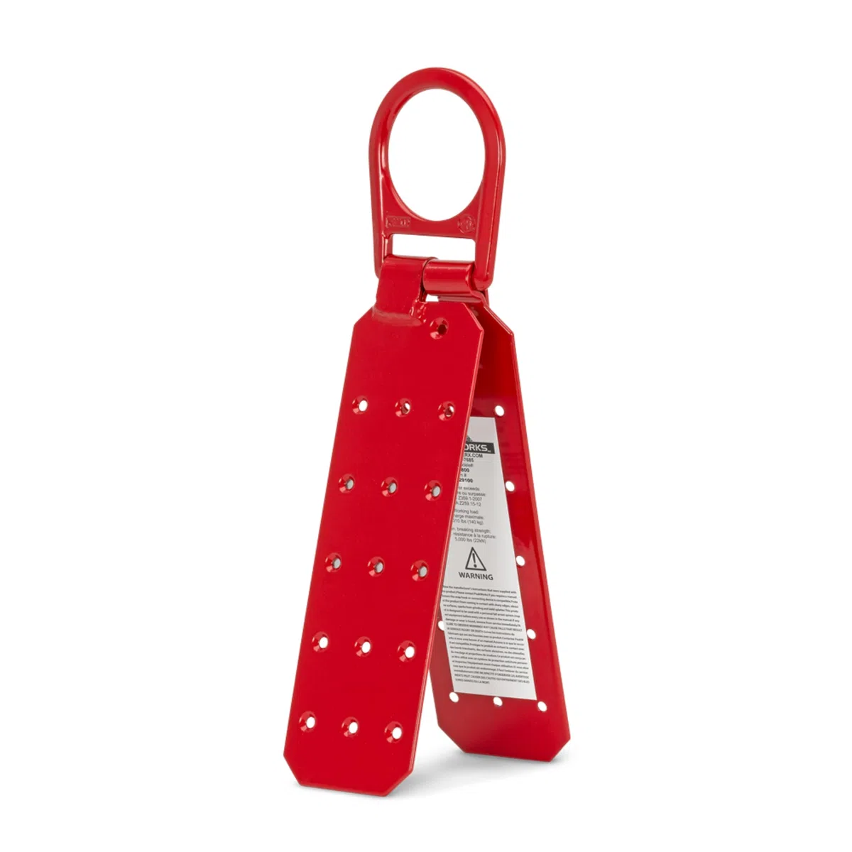 Peakworks Fall Protection V8229100 Industrial/Construction Reusable Roof Anchor Bracket, Hinged, OSHA/ANSI Compliant, Temporary, Red (Anchor Screws Sold Seperately)