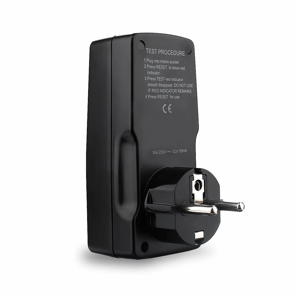 Disjoncteurs Adaptateur RCD de sécurité 16 AMP RCD Plug pour Appareils Ménagers et Outils - Noir