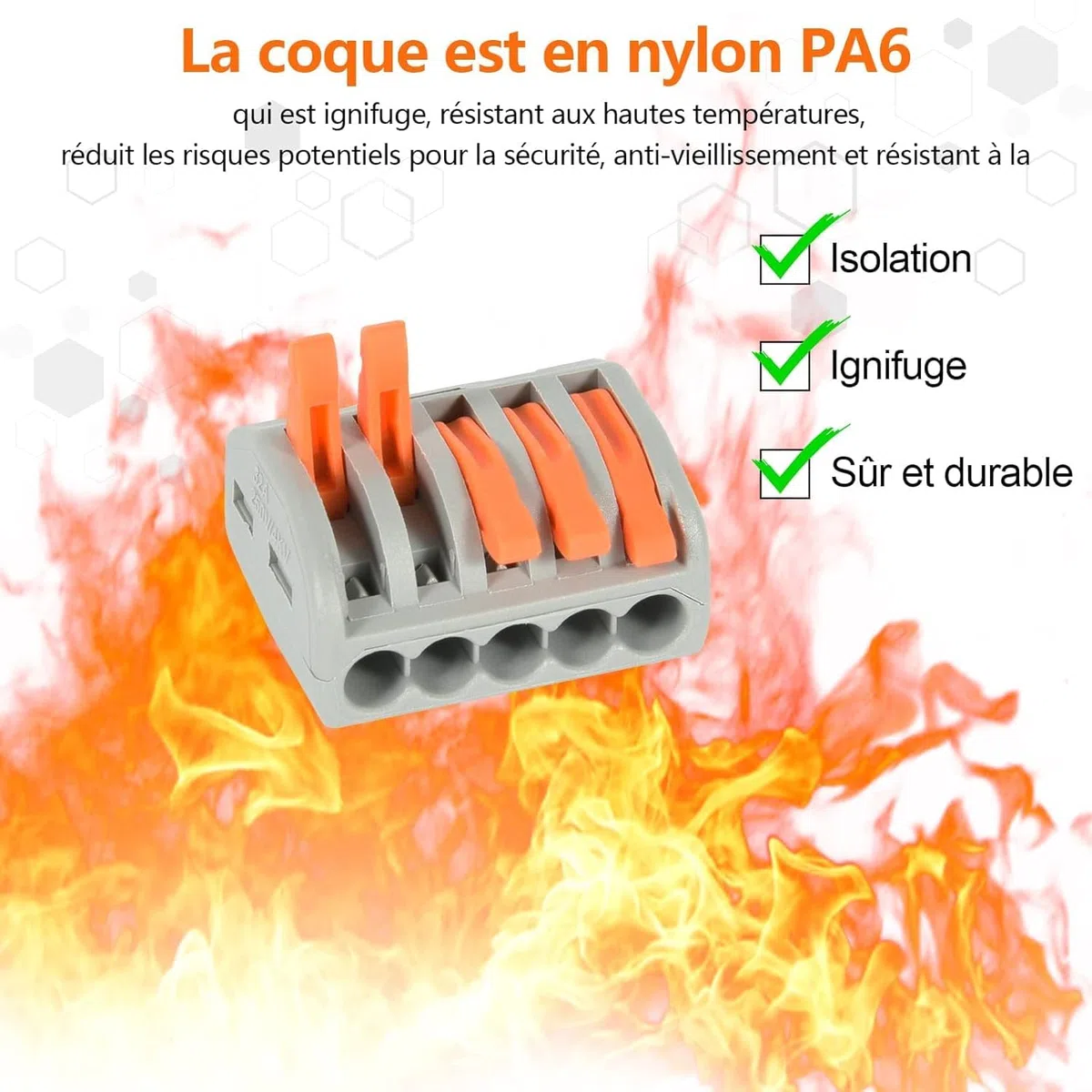 160 PCS Electrical Connectors with Control Rod, Electrical Connector, Electrical Connectors Kit, 2 Holes 110PCS, 3 Holes 30PCS, 4 Holes 10PCS, 5 Holes 10PCS (Plastic Box) (160)