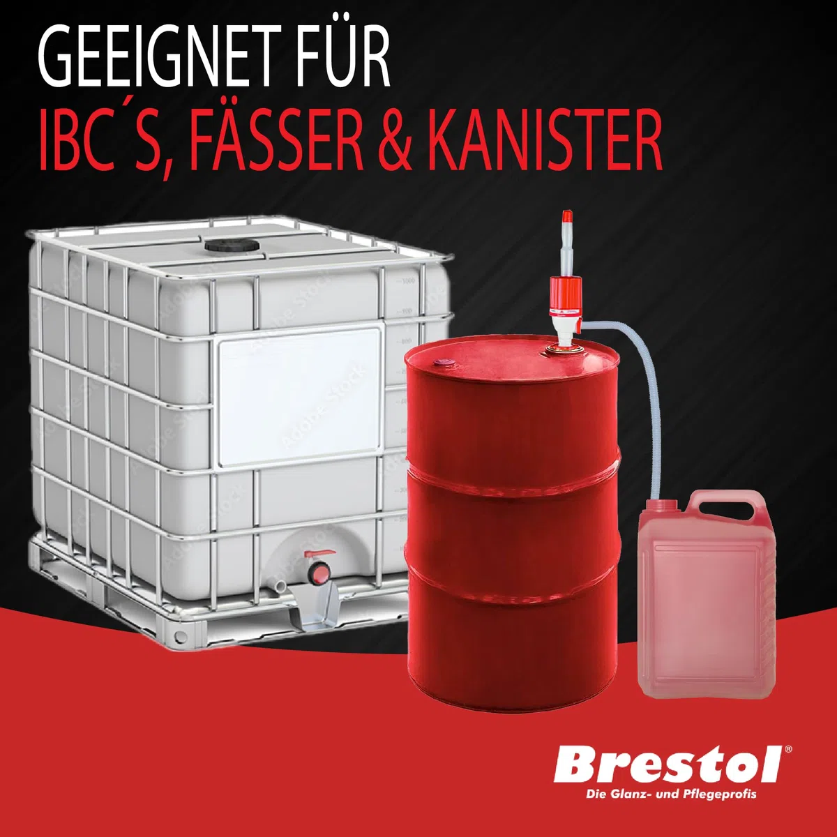 Brestol Pompe à Essence, à Main, Pompe à fût résistante aux acides avec Adaptateur de fût de 210 l pour Essence, Huile Moteur, Eau, acides, alcalis, Diesel, 18,5 l/Minute – Pompe de transvasement